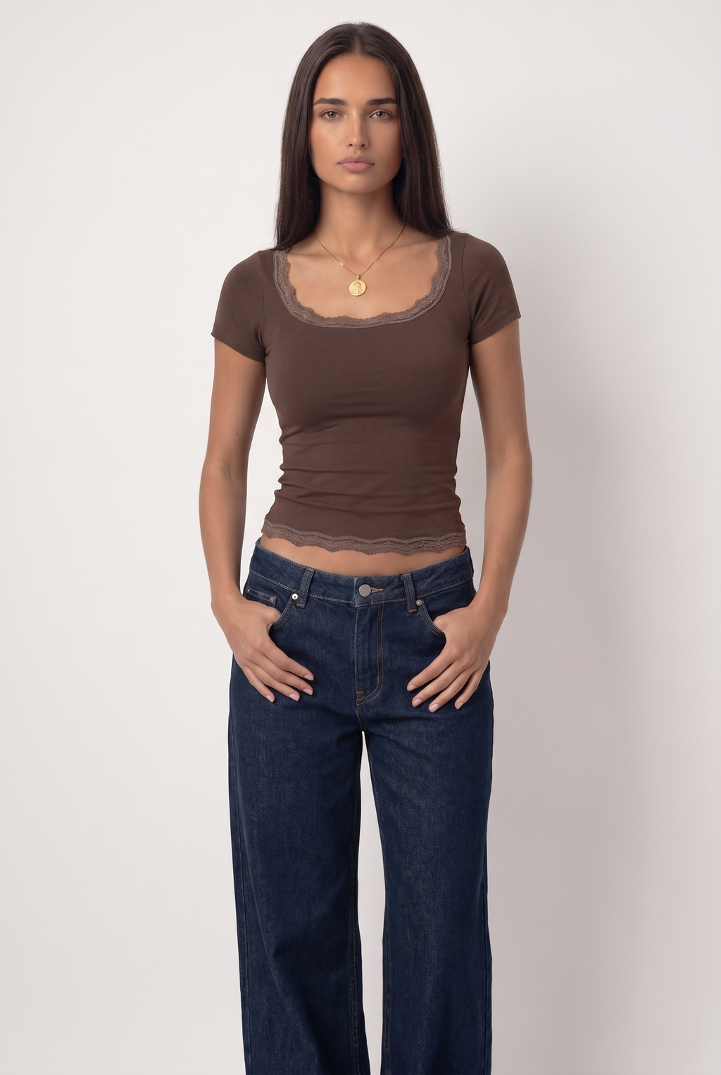 Dentelle Top — Square Neck